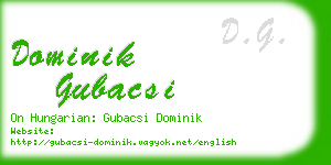 dominik gubacsi business card
